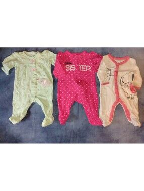 0-3 month girls sleepers